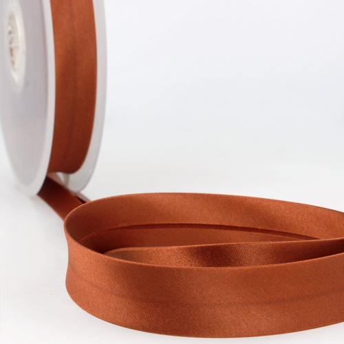 Stephanoise 20mm Satin Bias Binding Tape Rust - per metre