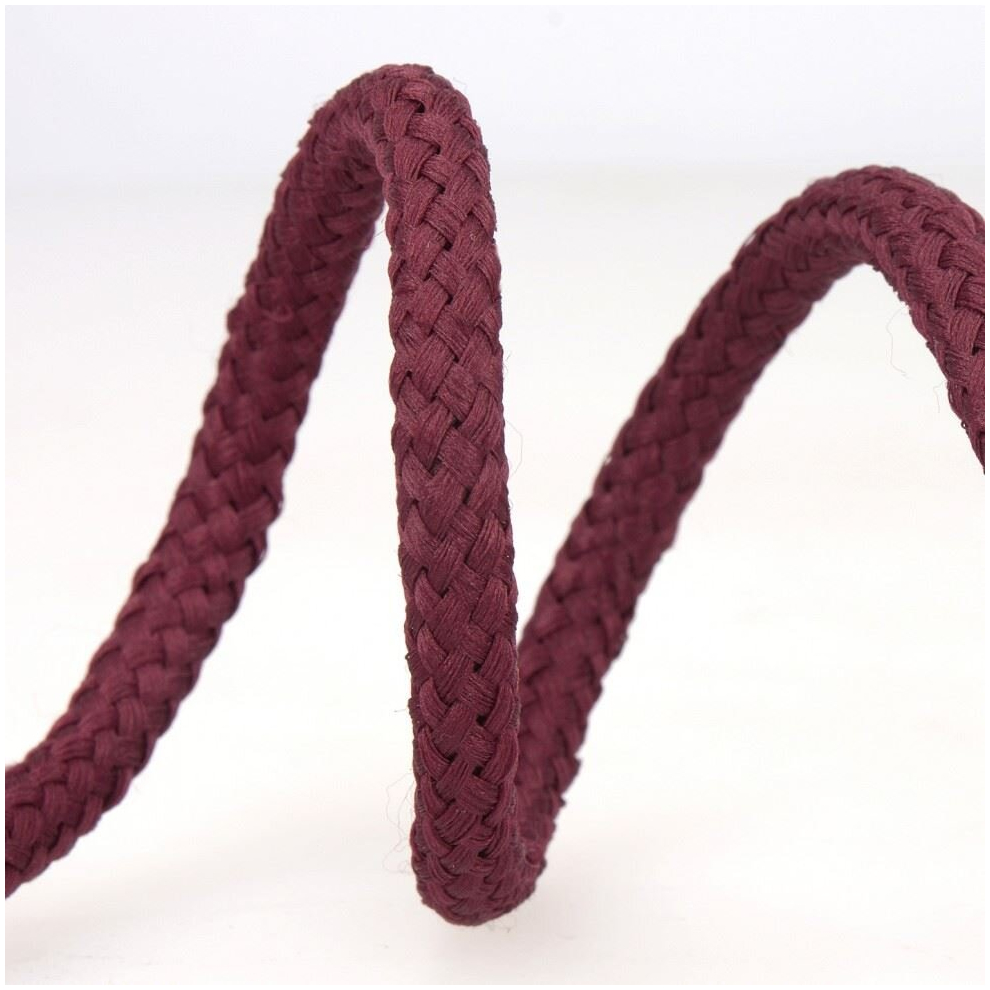 Stephanoise 8Mm Round Braided Cord - Per Metre Burgundy