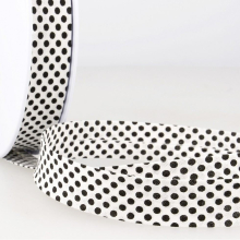 Stephanoise 20mm Dotty Bias Binding Tape Black - per metre