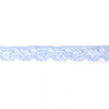 Essential Trimmings 11mm Nylon Lace Trim Light Blue - per metre