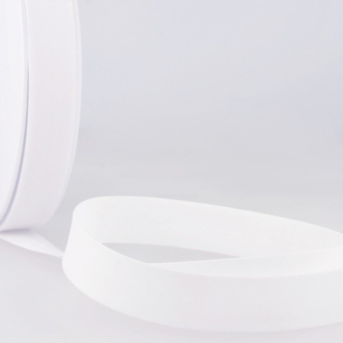 Stephanoise 20mm Polycotton Bias Binding Tape White - per metre