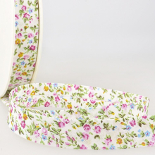 Stephanoise 20mm Floral Bias Binding Tape Fuchsia Pink - per metre