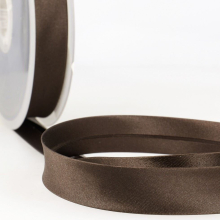 Stephanoise 20mm Satin Bias Binding Tape Dark Brown - per metre
