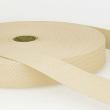 Stephanoise 25mm Cotton Webbing Ivory - per metre