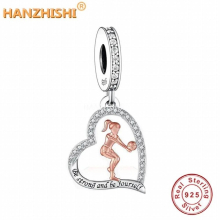 925 Sterling Silver Girl Playing Volleyball Heart Pendant Necklace Jewellery Anniversary Birthday Mum Wife Girlfriend Child Gift