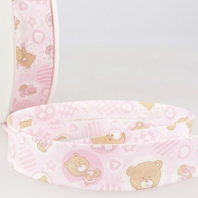 Stephanoise 25mm Teddy Bears Bias Binding Tape Light Pink - per metre