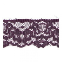 Essential Trimmings 32mm Nylon Lace Trim Purple - per metre