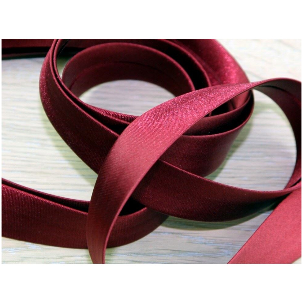 Prym 30mm Duchesse Satin Bias Binding Tape Dark Red - per metre
