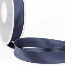 Stephanoise 20mm Satin Bias Binding Tape Navy Blue - per metre