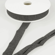 Stephanoise 20mm Viscose Jersey Bias Binding Tape Dark Grey - per metre
