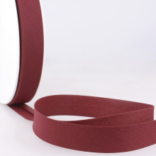 Stephanoise 27mm Polycotton Bias Binding Tape Burgundy - per metre