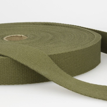 Stephanoise 25mm Cotton Webbing Khaki - per metre
