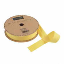 Essential Trimmings 25mm Polycotton Bias Binding Tape Canary - per metre