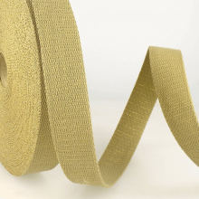 Stephanoise 30mm Metallic Sparkle Webbing Tape Beige - per metre