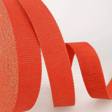 Stephanoise 30mm Metallic Sparkle Webbing Tape Red - per metre