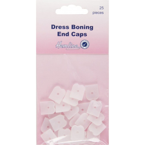 Hemline Boning End Caps White