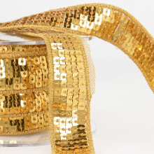 Stephanoise 10mm Sequin Trim Brown - per metre