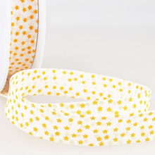 Stephanoise 20mm Stars Bias Binding Tape Lemon Yellow - per metre