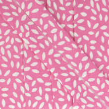 Stephanoise 27mm Leaves Bias Binding Tape Fuchsia Pink - per metre