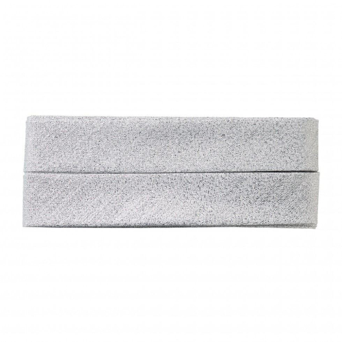 Prym Prym 20mm Lurex Bias Binding Tape Silver - each