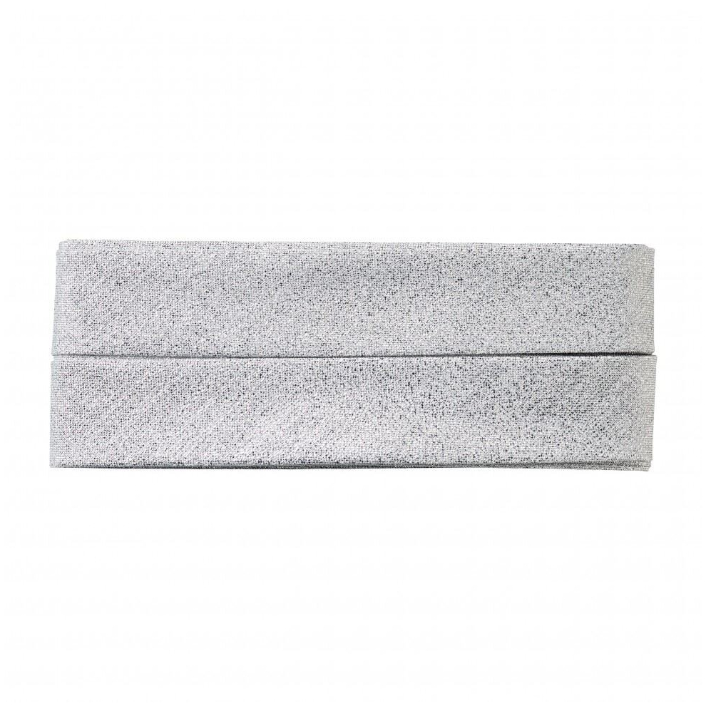 Prym 20mm Lurex Bias Binding Tape Silver - each