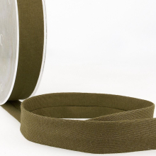 Stephanoise 20mm Cotton Jersey Bias Binding Tape Khaki - per metre