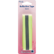 Hemline 25mm Sew On Reflective Webbing Tape Yellow - per pack