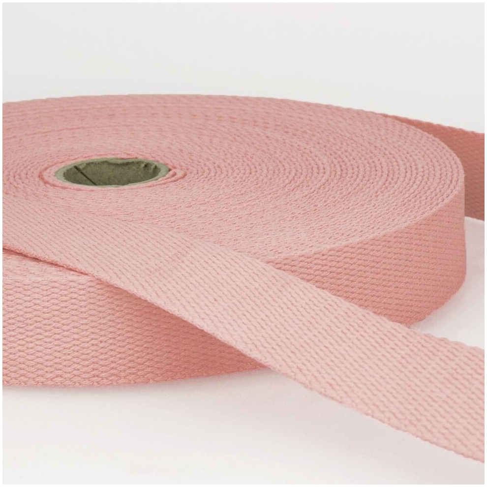 Stephanoise 25mm Cotton Webbing Light Pink - per metre-image-OPC-PCVTFZ2-NEW