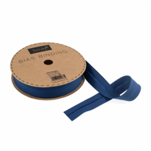 Essential Trimmings 25mm Polycotton Bias Binding Tape Royal Blue - per metre