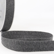 Stephanoise 20mm Cotton Jersey Bias Binding Tape Dark Grey - per metre