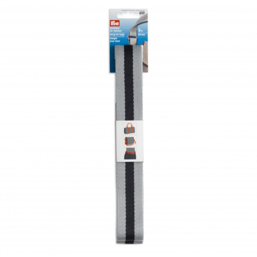 Prym Prym 40mm Bag Strap Webbing Grey & Navy - per pack