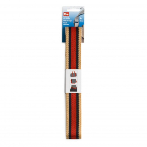Prym Prym 40mm Bag Strap Webbing Beige Blue Red - per pack