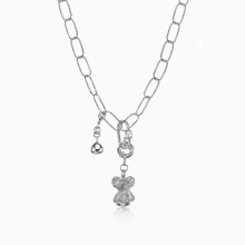NA692 European Fine Hot Woman Girl Party Birthday Wedding Gift Bear 18KT Pendant Necklace