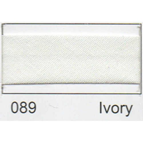 Essential Trimmings 25mm Polycotton Bias Binding Tape Ivory - per pack