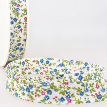Stephanoise 20mm Floral Bias Binding Tape Cornflower - per metre