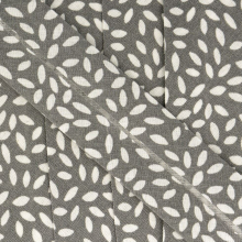 Stephanoise 27mm Leaves Bias Binding Tape Medium Grey - per metre