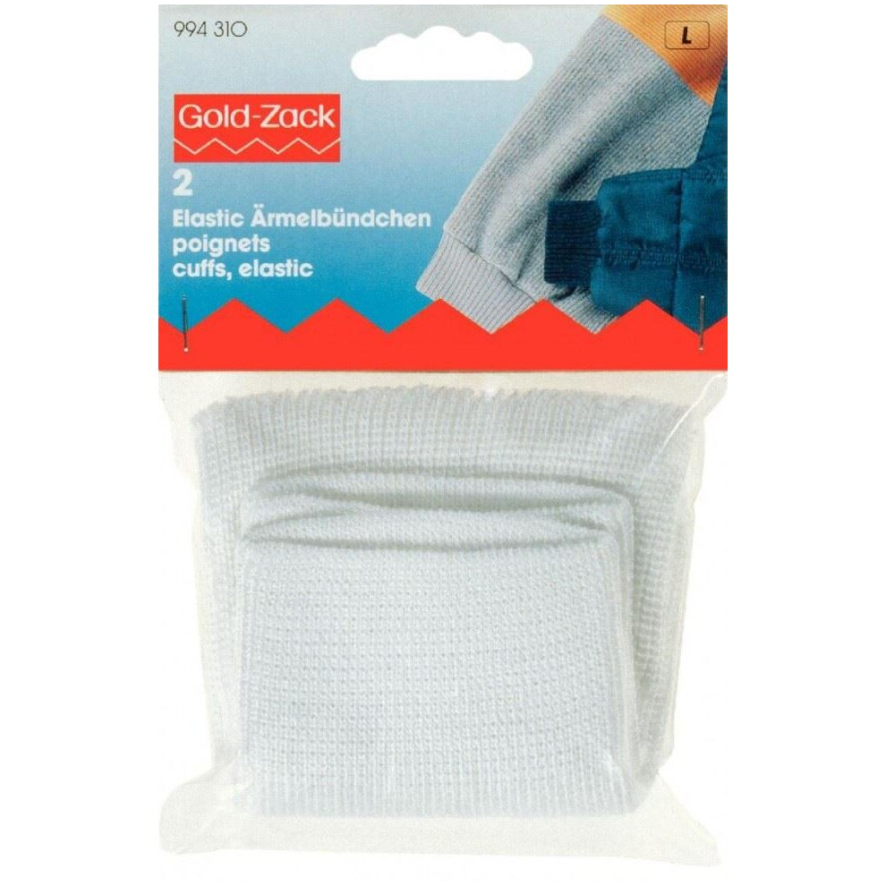 Prym Knitted Cuff Ribbing White - per pack of 2