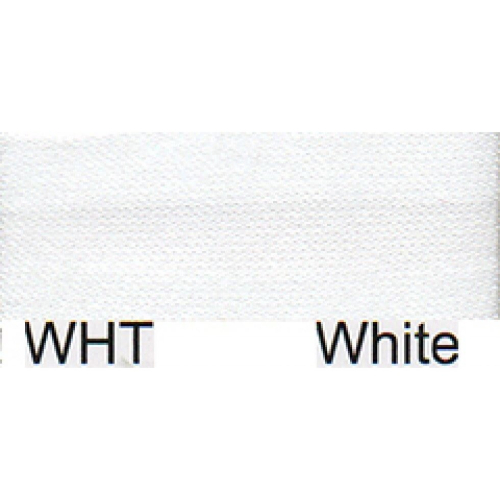 Essential Trimmings 15mm Satin Bias Binding Tape White - per pack