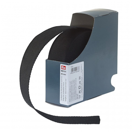 Prym Prym 40mm Rucksack Bag Strap Webbing Black - per metre