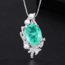 real jewels Tiktok ins Classic Colorful Treasure Simulation Palai Ring Pendant Batch q