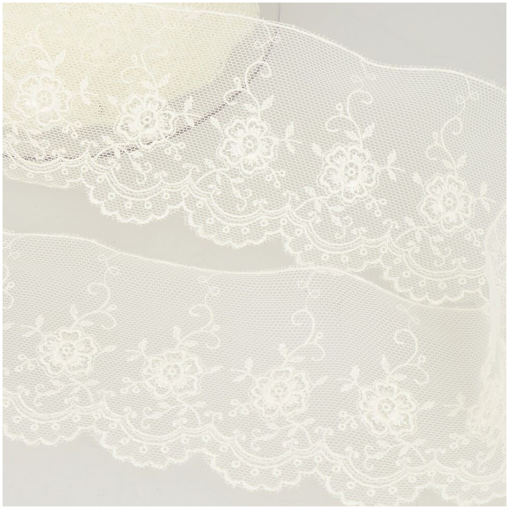 Stephanoise 60mm Valenciennes Lace Trim Ivory - per metre-image-OPC-PCVTV6W-NEW
