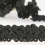 Stephanoise 40mm Stretch Sequin Trim Black - per metre 1