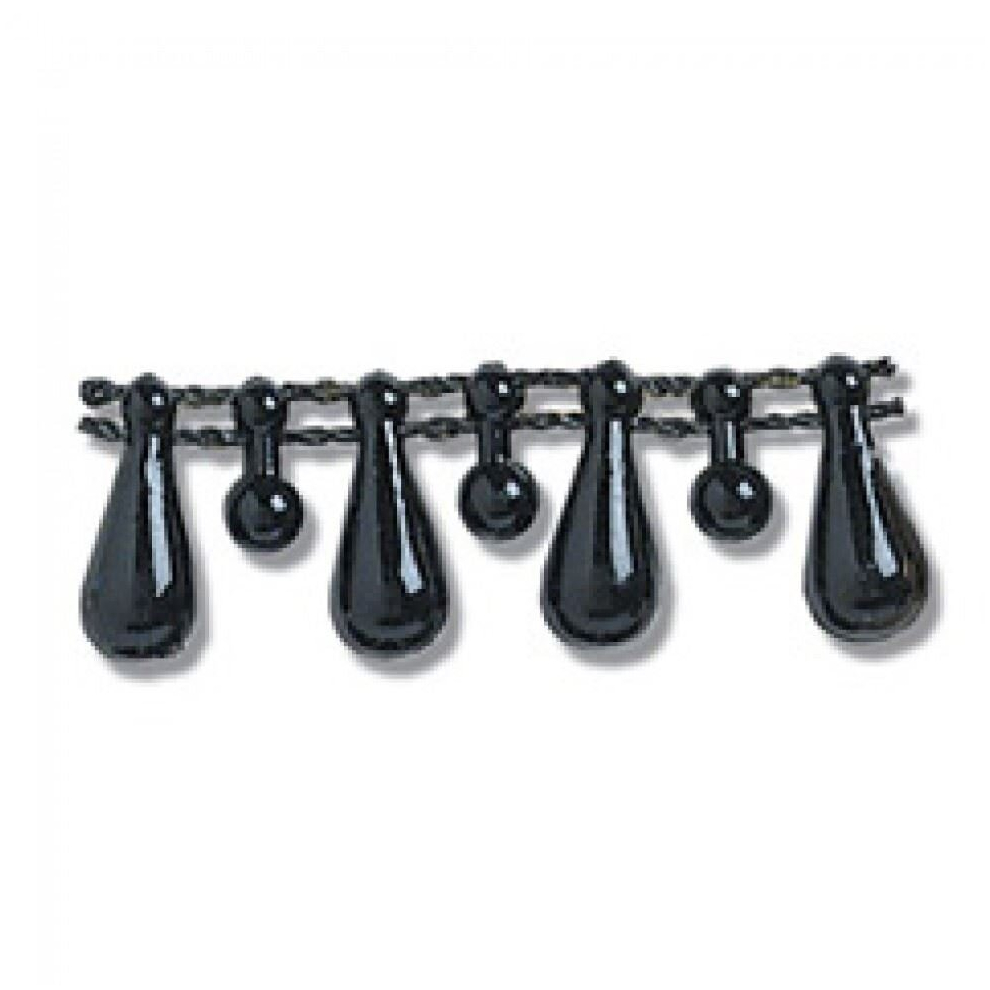 Trimits 15mm Teardrop Plastic Bead Trim Black - per metre-image-OPC-PCVTV2Z-NEW