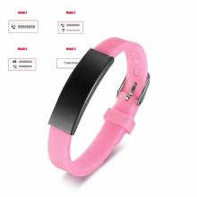 Pensonalized ICE Name Address Anti-lost Customize Bracelet Aged Child Kids 4 Silicone