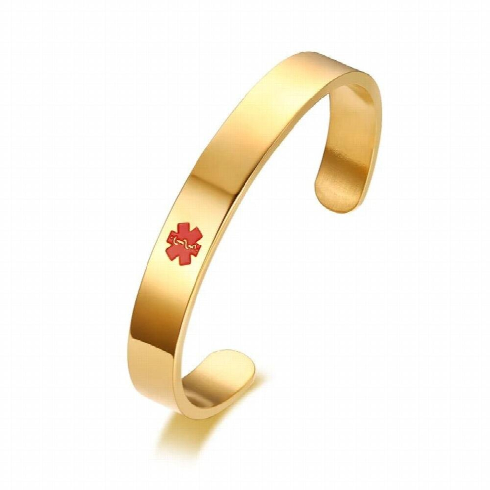 Engraving Cuff Bangle Medical Alert ID Emergency ICE Bracelet Secret Message Hidden
