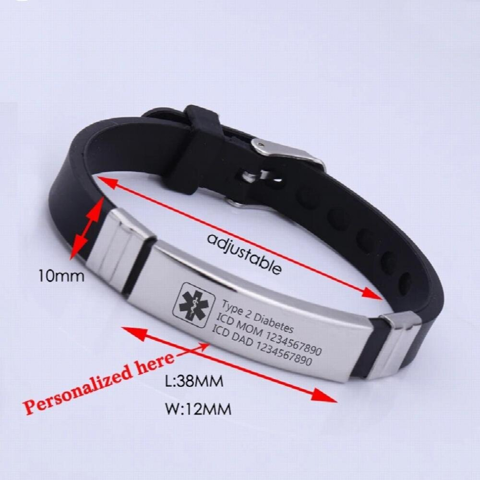Multicoloured Heart Disease And Diabetes Patients Exclusive Bracelet Emergency Medical Id Medical Alert Jewelry Medical Alert Id