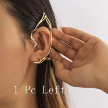Punk Elf Cat Ear Clip Earrings Women Gothic Halloween Fairy Earclip No Piercing Cuff Earring Goth Halloween Earcuff Jewelry