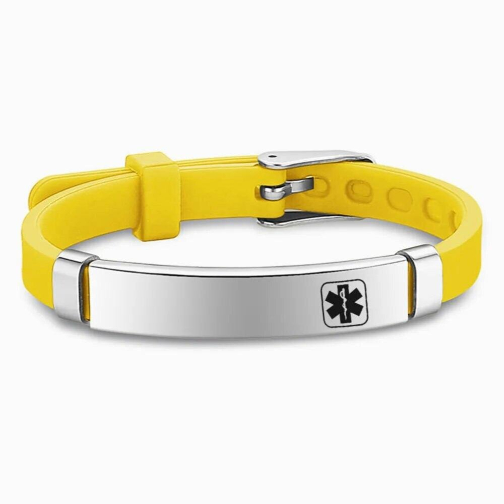 DIY Medical Bracelet Personalized Engraving Stainless Steel Silicone Autism Childrens Bracelets Adjustable 14-20CM-image-OPC-PCVV565-NEW