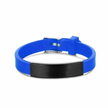 Engrave Name ID Number Anti Lost Bracelet Silicone Rudder Stainless Steel Adult Kids Rainbow Colorful Bracele
