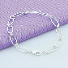 High 925 Silver Bracelet Round Charm Bracelet For Women Lady Jewelry